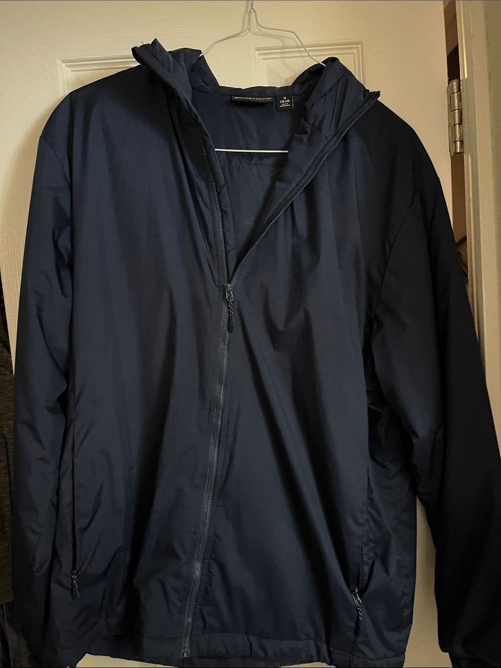Swiss Tech Men's Hooded Navy Windbreaker Jacket